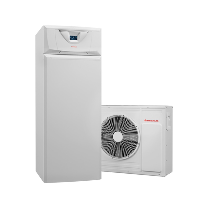 Immagine di Immergas MAGIS HERCULES MINI HYDRO 5 R32 Pompa di calore aria-acqua monoblocco e bollitore integrato da 180 litri 3.035593