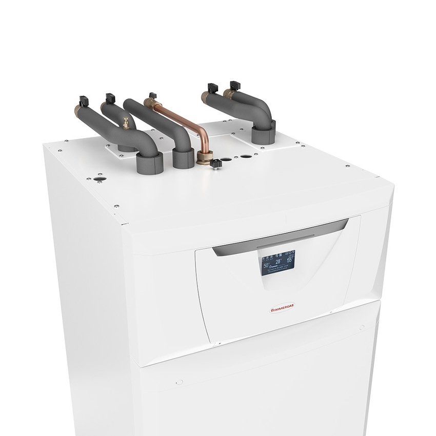 Immagine di Immergas MAGIS HERCULES MINI HYDRO 12 R32 Pompa di calore aria-acqua monoblocco e bollitore integrato da 180 litri 3.035595