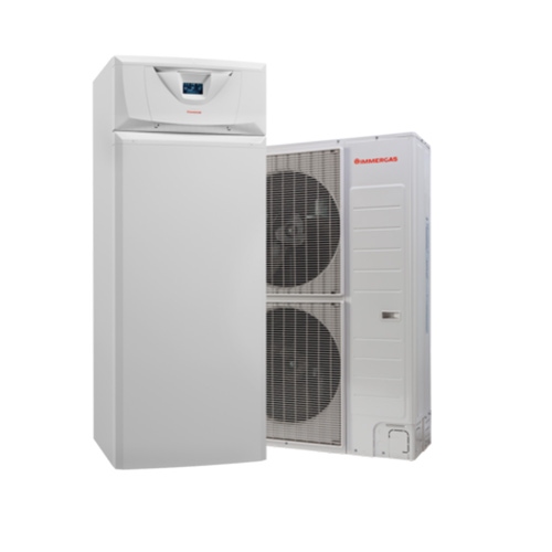 Immagine di Immergas MAGIS HERCULES MINI HYDRO 12 R32 Pompa di calore aria-acqua monoblocco e bollitore integrato da 180 litri 3.035595