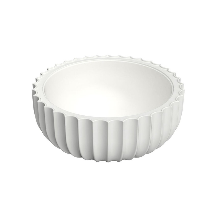 Immagine di Flaminia SETTECENTO lavabo Ø 44 cm da appoggio, in ceramica, senza foro per rubinetteria e senza troppopieno, colore bianco latte finitura opaco SE44ALAT