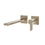 Immagine di Gessi INVERSO RIGATO miscelatore lavabo a parete, senza corpo incasso, finitura finox brushed nickel 73588#149