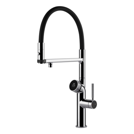 Immagine di Gessi VITA miscelatore semi-professionale monocomando H.51 cm, con bocca girevole e sistema di erogazione multifunzione, finitura cromo 60722#031