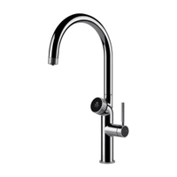 Immagine di Gessi VITA miscelatore semi-professionale monocomando H.47 cm, con bocca girevole e sistema di erogazione multifunzione, finitura cromo 60720#031