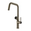 Immagine di Gessi VITA miscelatore semi-professionale monocomando H.43 cm, con bocca girevole e sistema di erogazione multifunzione, finitura finox brushed nickel 60721#149