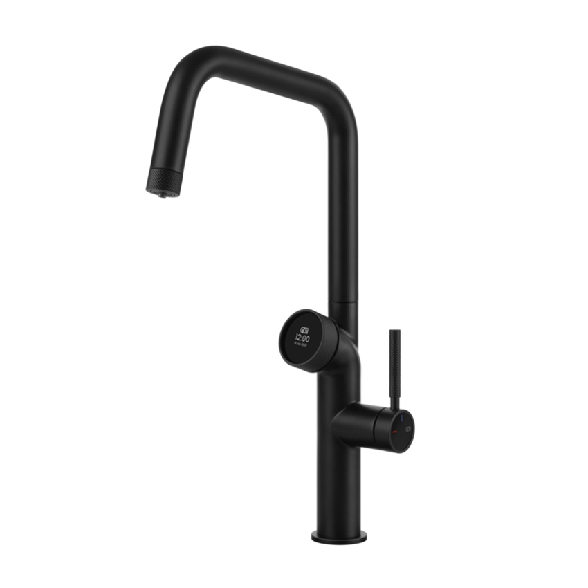 Immagine di Gessi VITA miscelatore semi-professionale monocomando H.43 cm, con bocca girevole e sistema di erogazione multifunzione, colore nero finitura opaco 60721#299