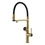 Immagine di Gessi VITA miscelatore semi-professionale monocomando H.51 cm, con bocca girevole e sistema di erogazione multifunzione, finitura brass brushed PVD 60722#727