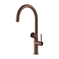 Immagine di Gessi VITA miscelatore semi-professionale monocomando H.47 cm, con bocca girevole e sistema di erogazione multifunzione, finitura copper brushed PVD 60720#708