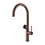 Immagine di Gessi VITA miscelatore semi-professionale monocomando H.47 cm, con bocca girevole e sistema di erogazione multifunzione, finitura copper brushed PVD 60720#708