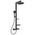 Ideal Standard ALU+ colonna doccia termostatica con 2 mensole, doccetta a mano a 2 funzioni e soffione rotondo Ø 26 cm, colore nero seta finitura opaco BD583XG