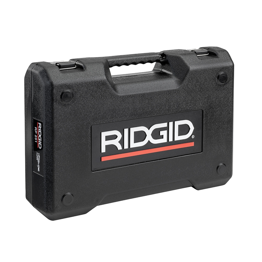 Immagine di Ridgid RP 251 pressatrice in linea a batteria senza ganasce, con cassetta di trasporto, caricabatteria 12 V e batteria Li-Ion 12 V 2.5 Ah Advanced 78318