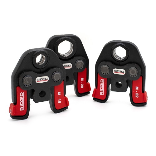 Immagine di Ridgid RP 251 pressatrice in linea a batteria completo di ganasce M 15-22-28 mm, con cassetta di trasporto, caricabatteria 12 V e batteria Li-Ion 12 V 2.5 Ah Advanced 78288