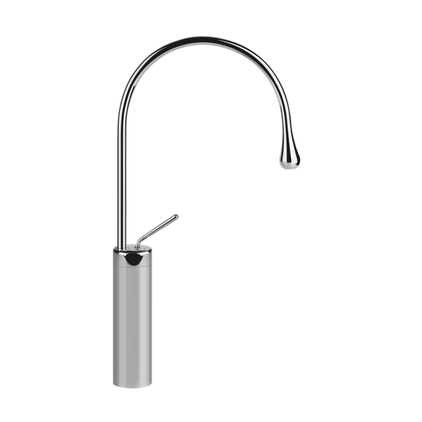 Immagine di Gessi GOCCIA miscelatore lavabo alto H.53 P.29 cm, senza scarico, con flessibili di collegamento, finitura cromo 33609#031