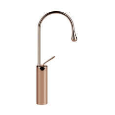 Immagine di Gessi GOCCIA miscelatore lavabo H.47 P.22 cm, senza scarico, con bocca girevole, finitura copper GHRC 33608#123