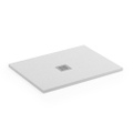 Immagine di RCR BASIC PIETRA piatto doccia antiscivolo rettangolare L.70 P.90 cm, completo di griglia copripiletta in acciaio inossidabile, colore bianco finitura pietra S14577
