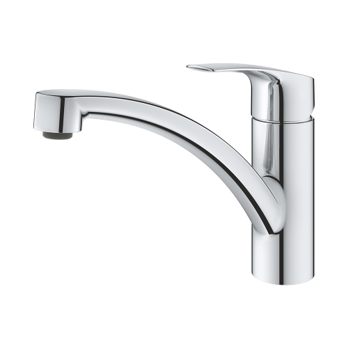 Immagine di Grohe EUROSMART miscelatore monocomando H.19 cm per lavello, con bocca girevole e limitatore di portata regolabile, finitura cromo 33281003