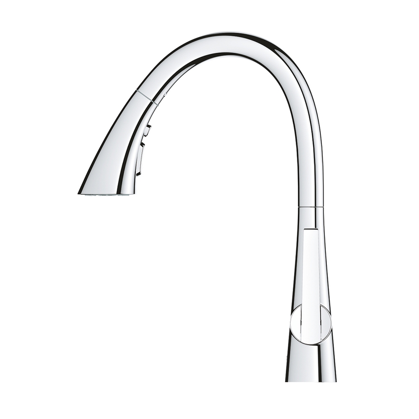Immagine di Grohe ZEDRA miscelatore monocomando H.40 cm per lavello con doccetta estraibile, finitura cromo 32294002