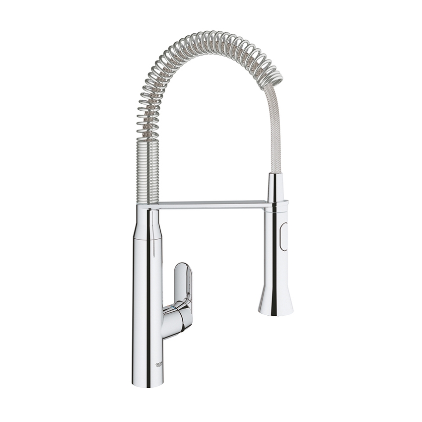 Immagine di Grohe K7 miscelatore monocomando H.54 cm, per lavello, bocca medio-alta, doccetta professionale, finitura cromo 31379000