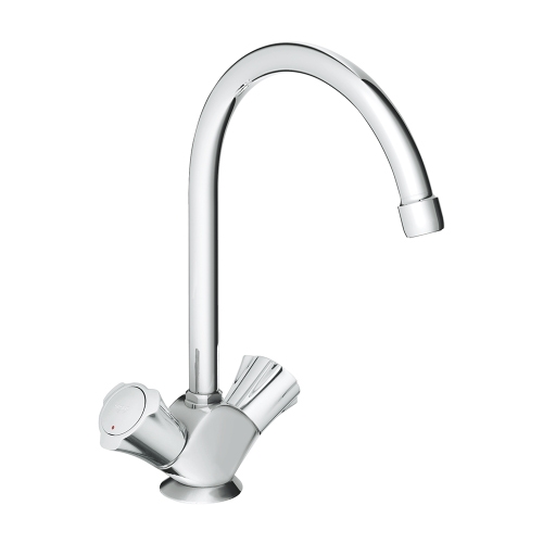 Immagine di Grohe ADRIA batteria monoforo H.28 cm per lavello, con bocca girevole, finitura cromo 31831001