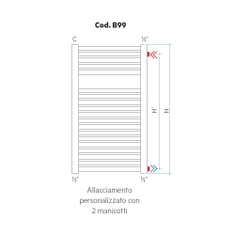 Immagine di Irsap Allacciamento personalizzato con 2 manicotti (richiedere fattibilità) Cod.B99-1