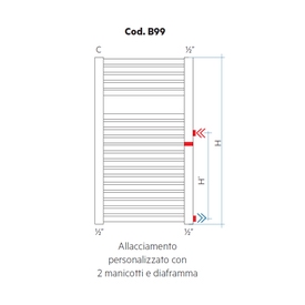 Immagine della serie Configurazioni e allacciamenti idraulici scalda salviette