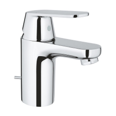 Immagine di Grohe EUROSMART COSMOPOLITAN miscelatore monocomando H.15 cm per lavabo, con scarico, finitura cromo 3282500E