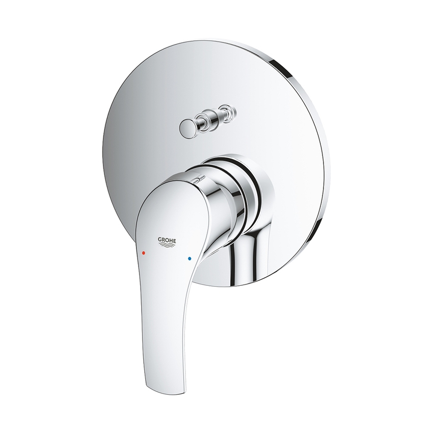 Immagine di Grohe EUROSMART miscelatore monocomando a due vie, con deviatore, senza corpo incasso, finitura cromo 24043002