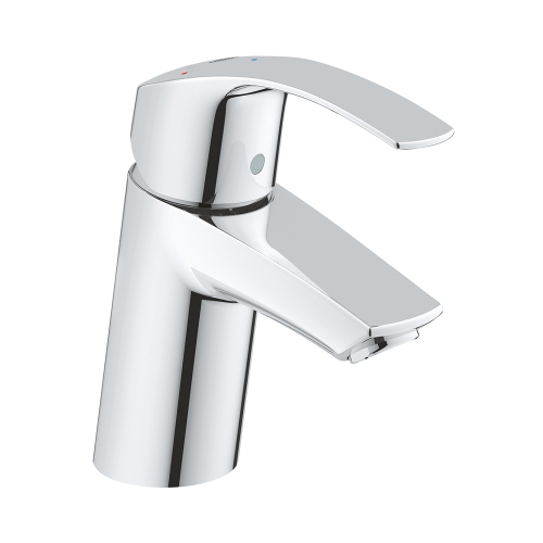 Immagine di Grohe EUROSMART miscelatore monocomando H.15 cm per lavabo, senza scarico, con tecnologia Grohe SilkMove, finitura cromo 32154002