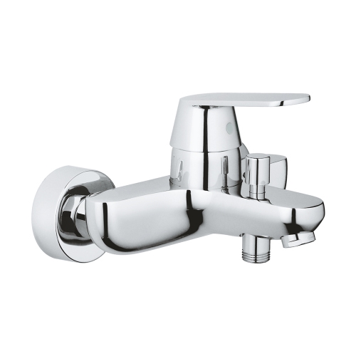 Immagine di Grohe EUROSMART COSMOPOLITAN miscelatore monocomando vasca o doccia, a parete, con deviatore automatico, finitura cromo 32831000