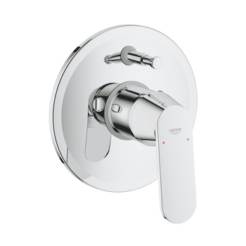 Immagine di Grohe EUROSMART COSMOPOLITAN miscelatore monocomando ad incasso per vasca o doccia, con corpo incasso, con deviatore, finitura cromo 32879000