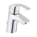 Immagine di Grohe EUROSMART miscelatore monocomando H.15 cm per lavabo, con catenella rientrabile e scarico, con tecnologia Grohe SilkMove, finitura cromo 33188002
