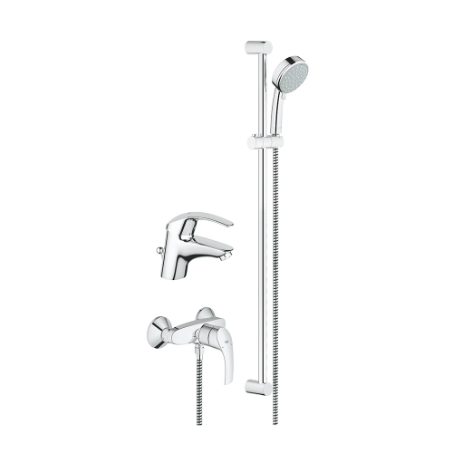 Immagine di Grohe EUROSMART miscelatore monocomando per doccia, a parete, senza deviatore, finitura cromo 33555002