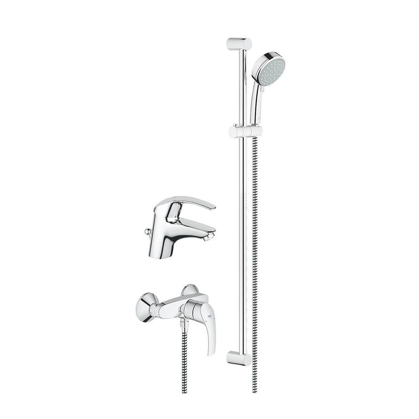 Immagine di Grohe EUROSMART miscelatore monocomando per doccia, a parete, senza deviatore, finitura cromo 33555002