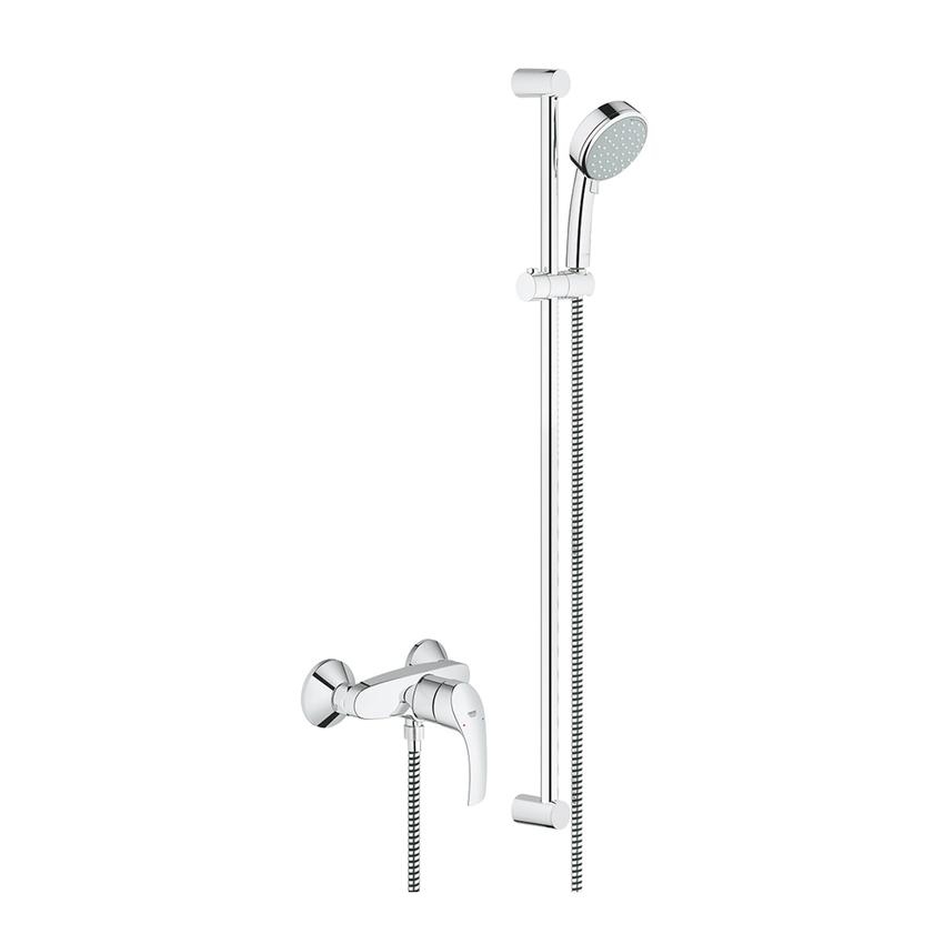 Immagine di Grohe EUROSMART miscelatore monocomando per doccia, a parete, senza deviatore, finitura cromo 33555002
