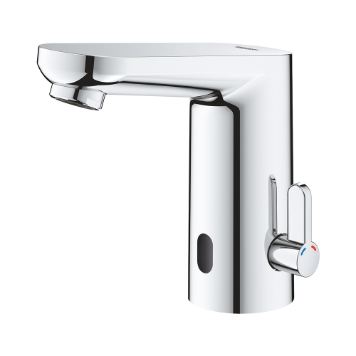 Immagine di Grohe EUROSMART COSMOPOLITAN E miscelatore elettronico H.13 cm per lavabo, senza scarico, con comando ad infrarossi e limitatore di temperatura regolabile, finitura cromo 36327002