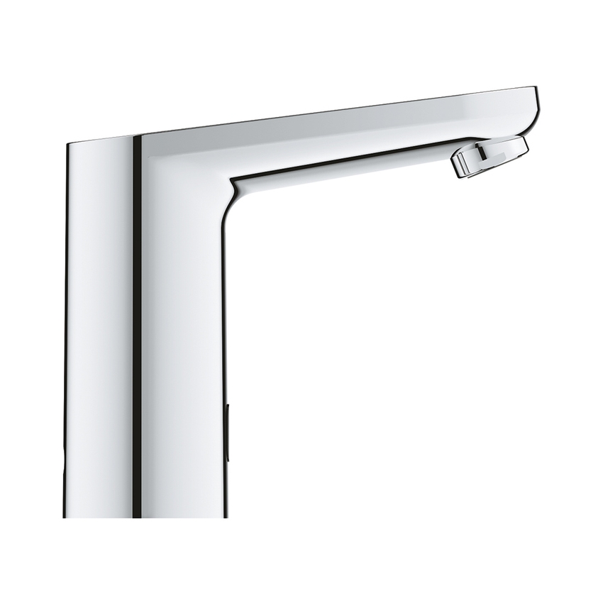 Immagine di Grohe EUROSMART COSMOPOLITAN E miscelatore elettronico H.13 cm per lavabo, senza scarico, con comando ad infrarossi e limitatore di temperatura regolabile, finitura cromo 36327002