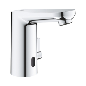 Immagine di Grohe EUROSMART COSMOPOLITAN E miscelatore elettronico H.13 cm per lavabo, senza scarico, con comando ad infrarossi e limitatore di temperatura regolabile, finitura cromo 36327002