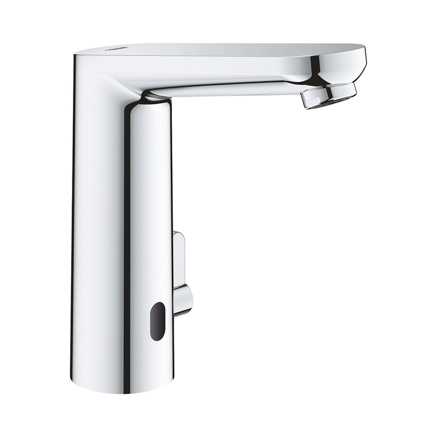 Immagine di Grohe EUROSMART COSMOPOLITAN E miscelatore elettronico H.17 cm per lavabo, senza scarico, con comando ad infrarossi e limitatore di temperatura regolabile, finitura cromo 36422001