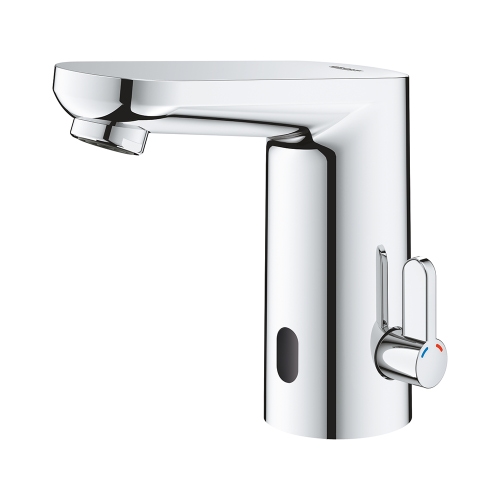 Immagine di Grohe EUROSMART COSMOPOLITAN E miscelatore elettronico H.13 cm per lavabo, senza scarico, con comando ad infrarossi e limitatore di temperatura regolabile, finitura cromo 36325002