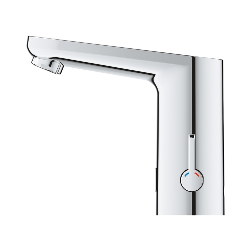 Immagine di Grohe EUROSMART COSMOPOLITAN E miscelatore elettronico H.13 cm per lavabo, senza scarico, con comando ad infrarossi e limitatore di temperatura regolabile, finitura cromo 36325002