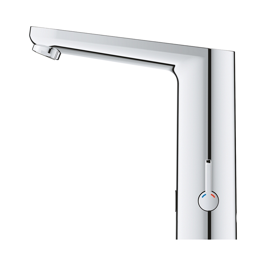 Immagine di Grohe EUROSMART COSMOPOLITAN E miscelatore elettronico H.17 cm per lavabo, senza scarico, con comando ad infrarossi e limitatore di temperatura regolabile, finitura cromo 36421001