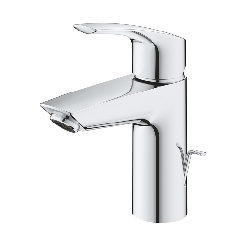Immagine di Grohe EUROSMART miscelatore monocomando H.17 cm per lavabo, con scarico, finitura cromo 32926003