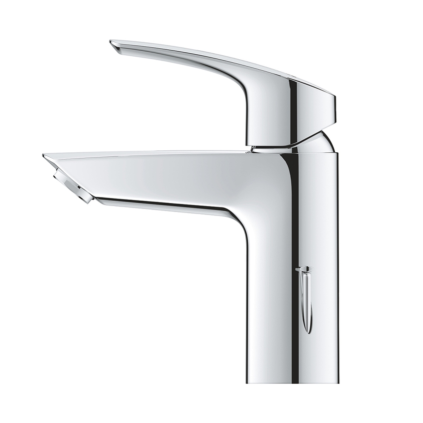 Immagine di Grohe EUROSMART miscelatore monocomando H.17 cm per lavabo, con scarico, finitura cromo 32926003