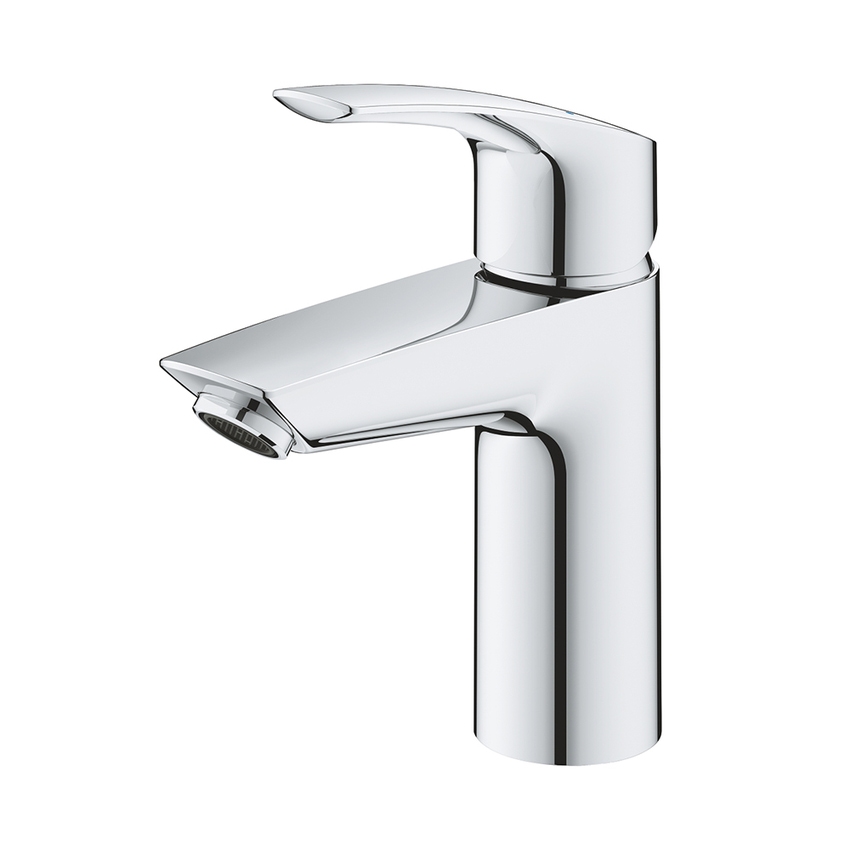 Immagine di Grohe EUROSMART miscelatore monocomando H.17 cm per lavabo, senza scarico, con risparmio energetico, finitura cromo 23974003