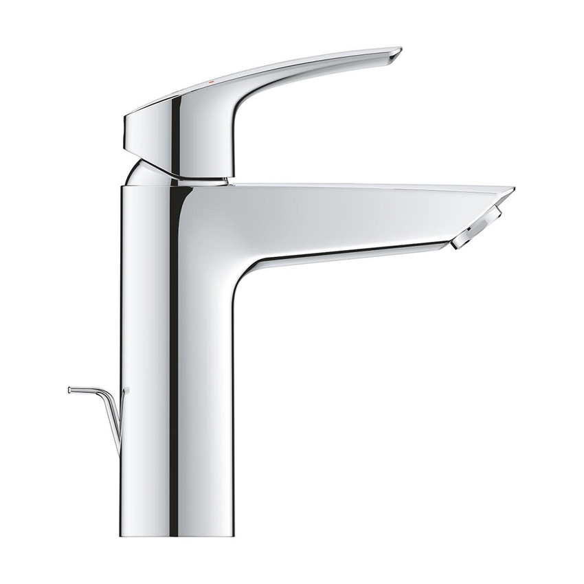 Immagine di Grohe EUROSMART miscelatore monocomando H.20 cm per lavabo, senza scarico, con piletta clic clac, finitura cromo 23923003