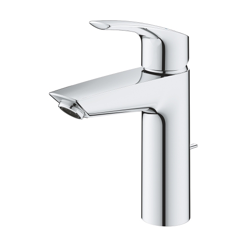Immagine di Grohe EUROSMART miscelatore monocomando H.20 cm per lavabo, senza scarico, con piletta clic clac, finitura cromo 23923003
