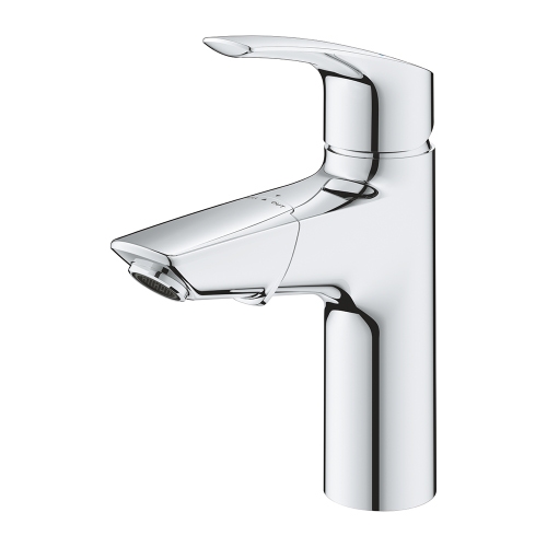 Immagine di Grohe EUROSMART miscelatore monocomando H.20 cm per lavabo, con piletta clic clac e bocca estraibile, finitura cromo 23976003