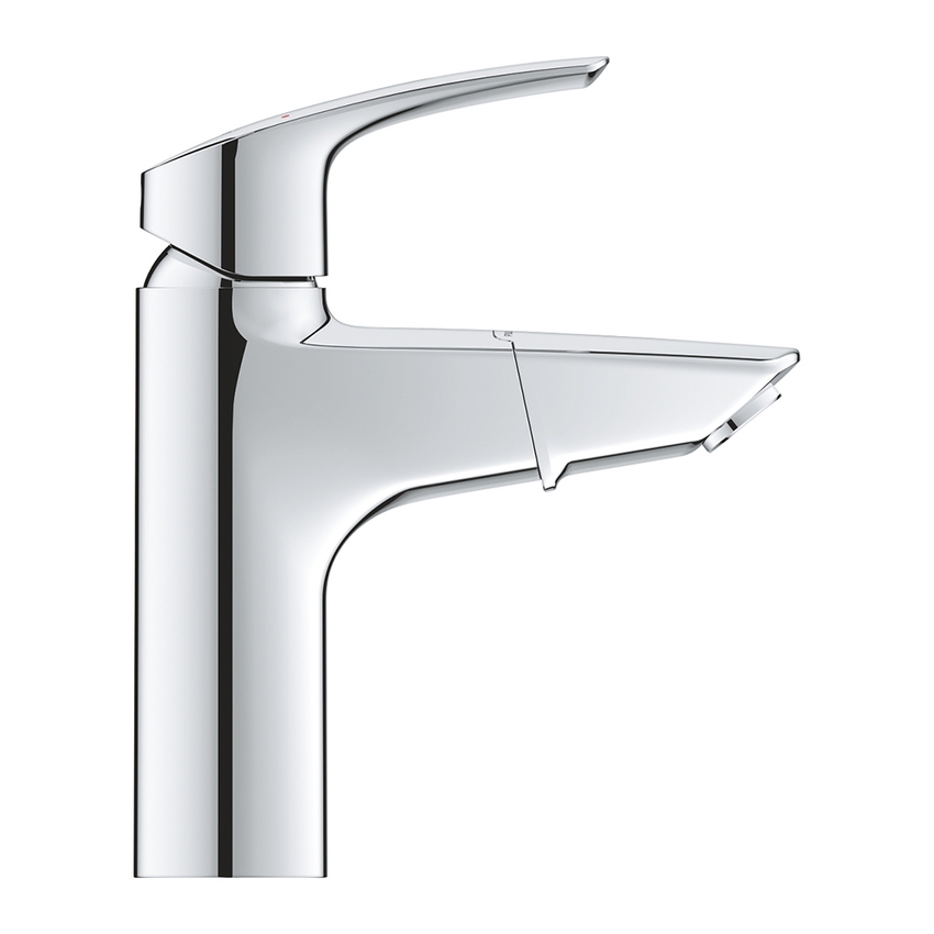 Immagine di Grohe EUROSMART miscelatore monocomando H.20 cm per lavabo, con piletta clic clac e bocca estraibile, finitura cromo 23976003