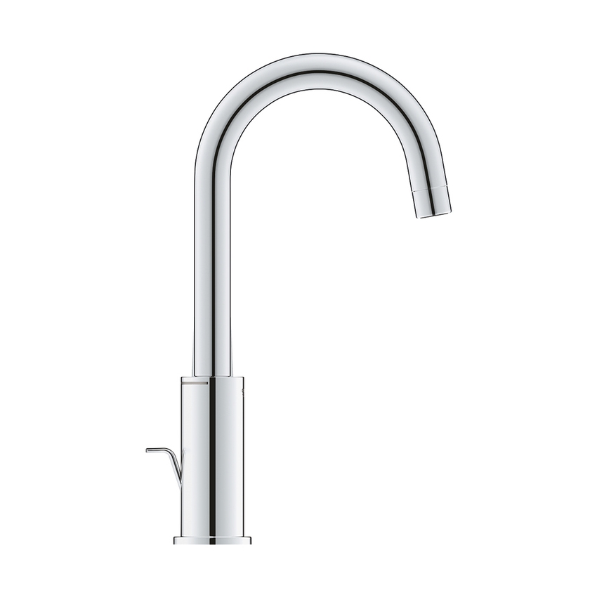 Immagine di Grohe EUROSMART miscelatore monocomando H.31 cm per lavabo, con scarico, finitura cromo 23537003