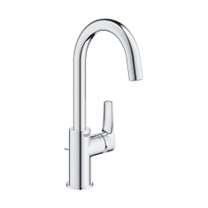 Immagine di Grohe EUROSMART miscelatore monocomando H.31 cm per lavabo, con scarico, finitura cromo 23537003