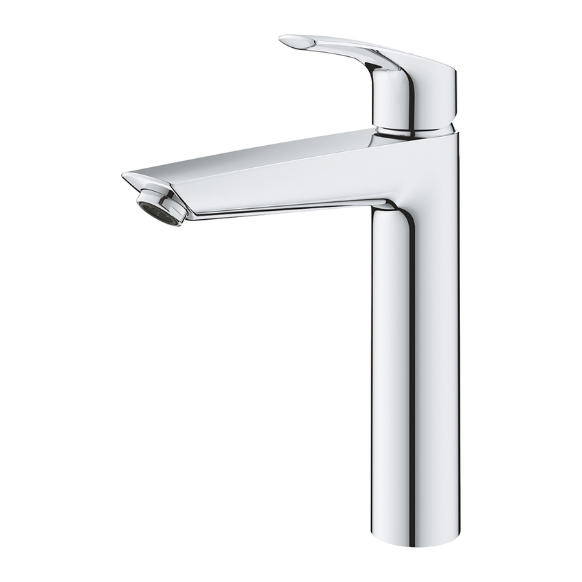 Immagine di Grohe EUROSMART miscelatore monocomando H.27 cm per lavabo, senza scarico, finitura cromo 23971003